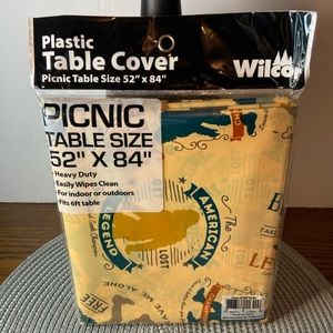 Big foot theme durable vinyl picnic table cloth perfect for outdoor fun